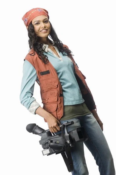 Videographer with video camera — Stock Photo, Image