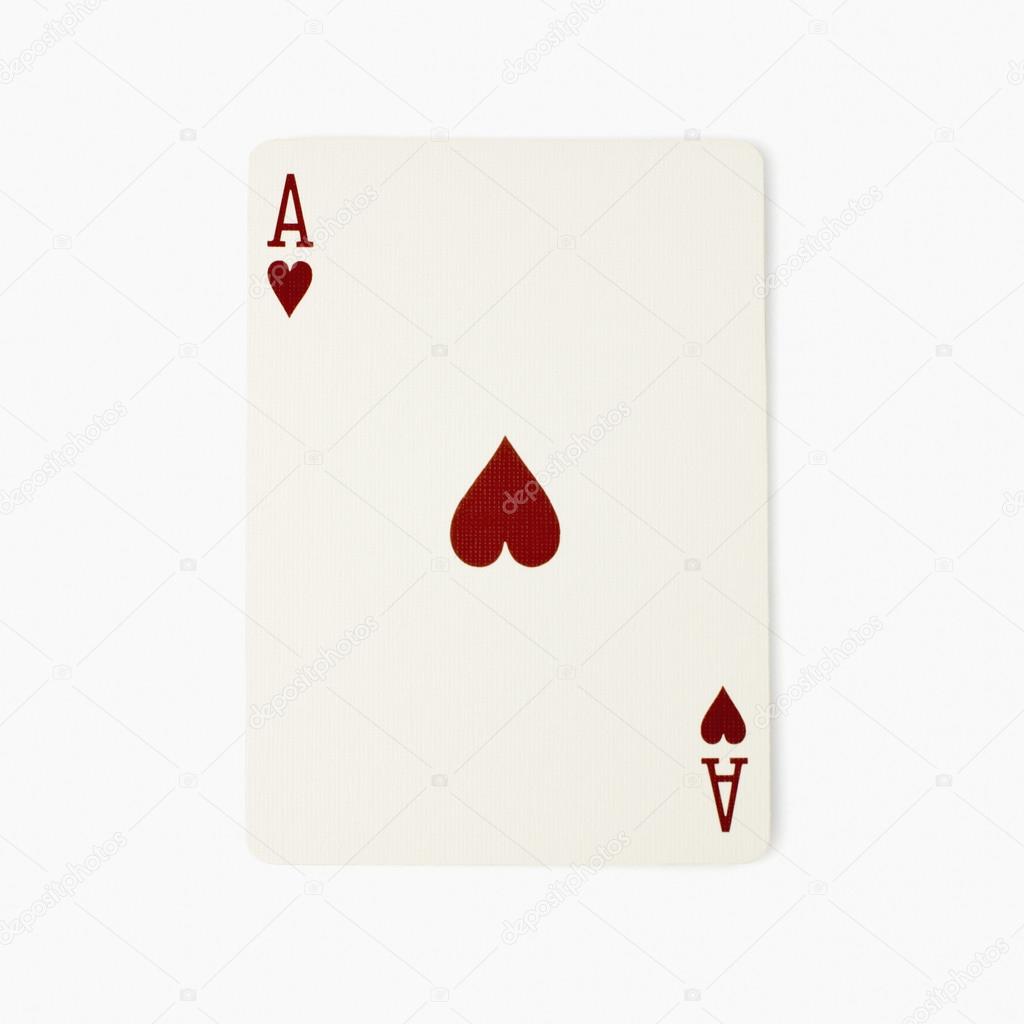 Ace of hearts playing card