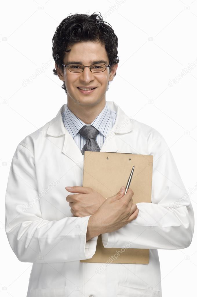 Doctor holding a clipboard