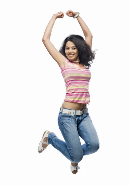 Woman jumping — Stock Photo, Image