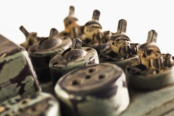 Old light switches and sockets — Stock Photo, Image