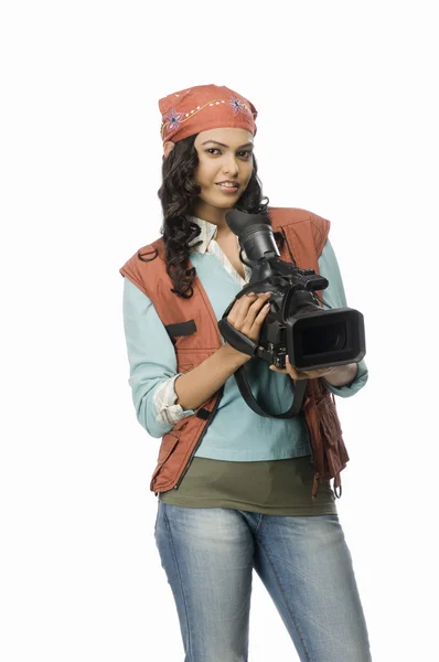 Videographer with video camera — Stock Photo, Image