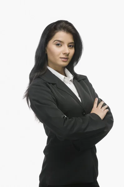 Mujer de negocios sonriendo — Foto de Stock