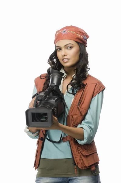 Videographer with video camera — Stock Photo, Image