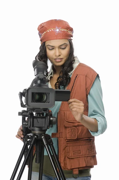 Videographer video graphing — Stock Photo, Image