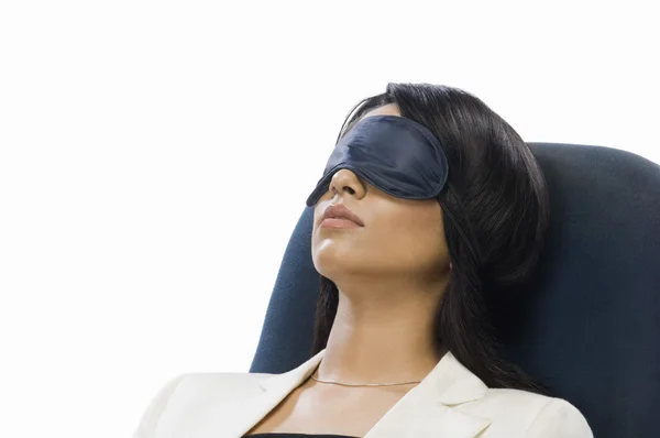 Businesswoman sleeping — Stock Photo, Image