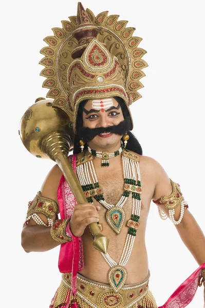 Artist dressed-up as Ravana — Stock Photo, Image