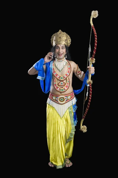 Artist dressed-up as Rama the Hindu — Stock Photo, Image