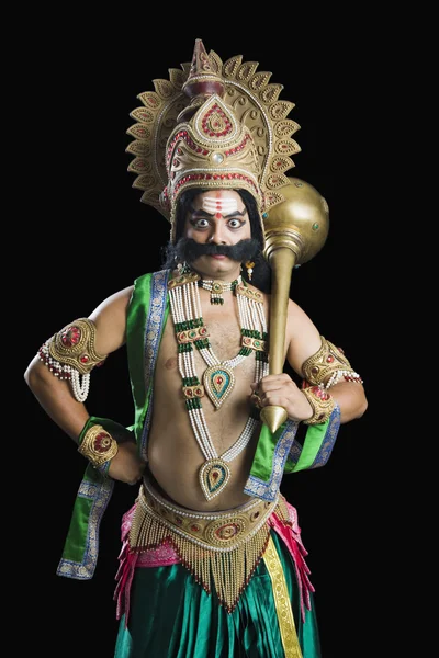 Man dressed-up as Ravana — Stock Photo, Image