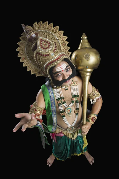 Man dressed-up as Ravana — Stock Photo, Image