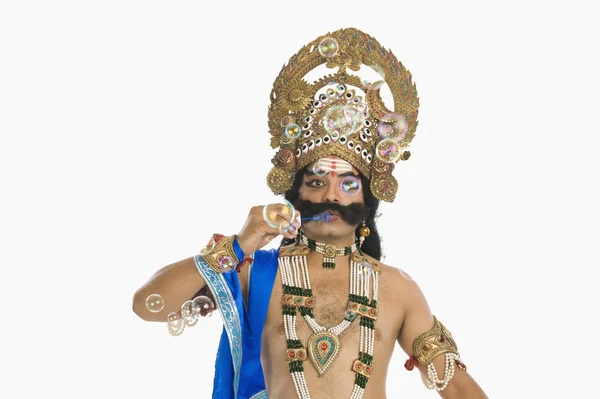 Man dressed-up as Ravana — Stock Photo, Image