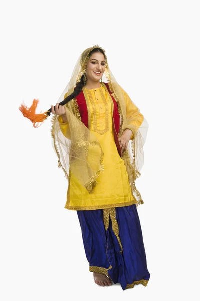 Mujer en vestido Punjabi tradicional — Foto de Stock