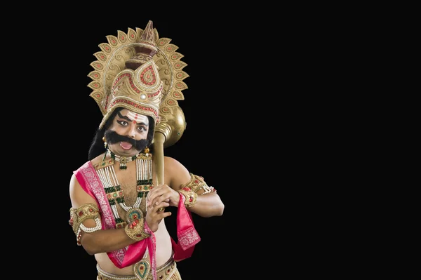 Man dressed-up as Ravana — Stock Photo, Image
