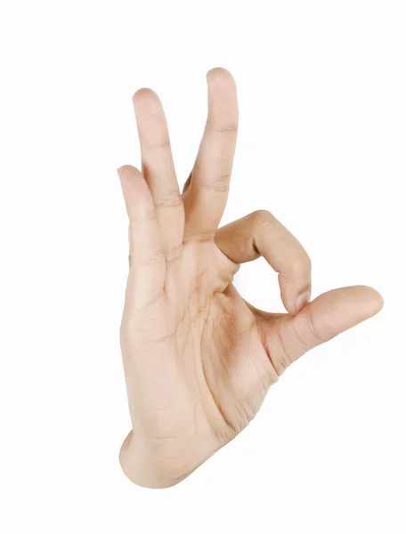 Hand showing OK sign — Stock Photo, Image