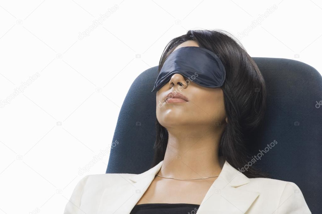 Businesswoman sleeping