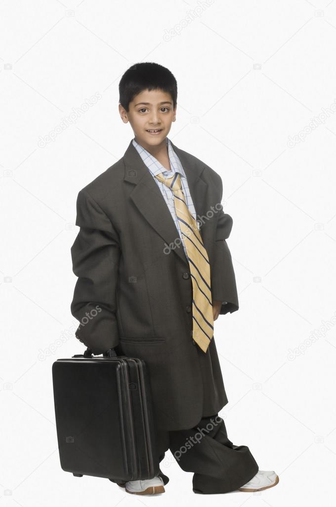 Boy wearing oversized suit — Stock Photo © imagedb_seller 32968383