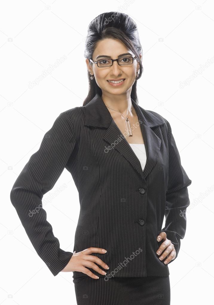 Businesswoman smiling