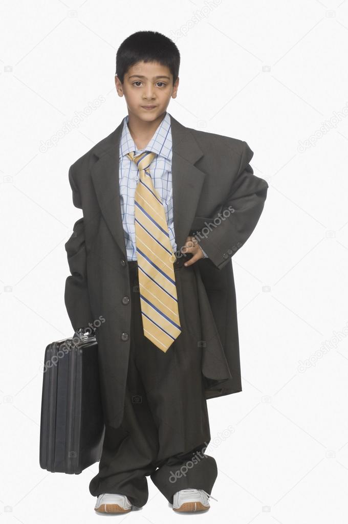 Boy wearing oversized suit — Stock Photo © imagedb_seller 32969839
