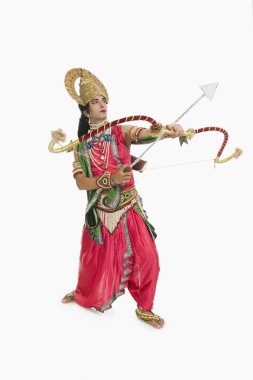 Man dressed-up as Rama clipart