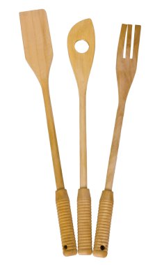 Close-Up Ahşap mutfak eşyaları