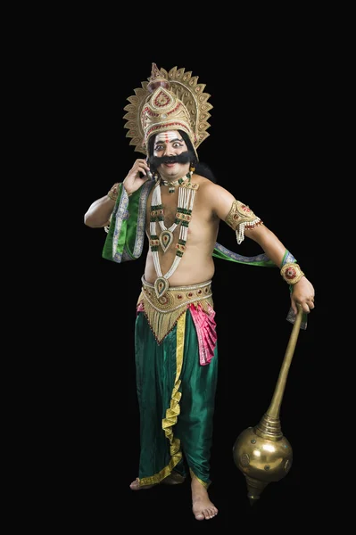 Hombre disfrazado de Ravana — Foto de Stock