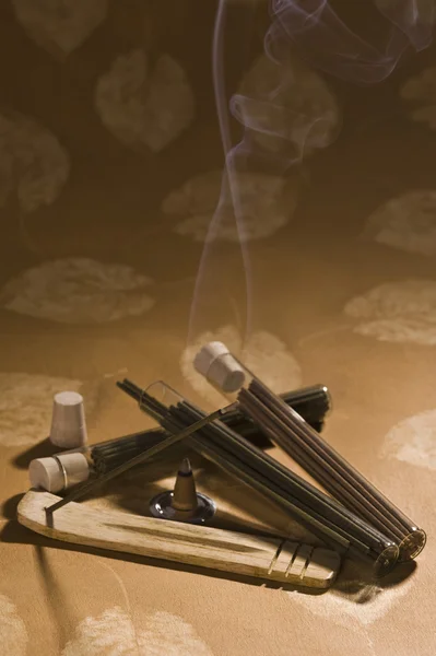 Incense holder and containers — Stock Photo, Image