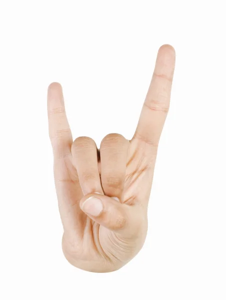 Hand showing Rock and Roll sign — Stock Photo, Image