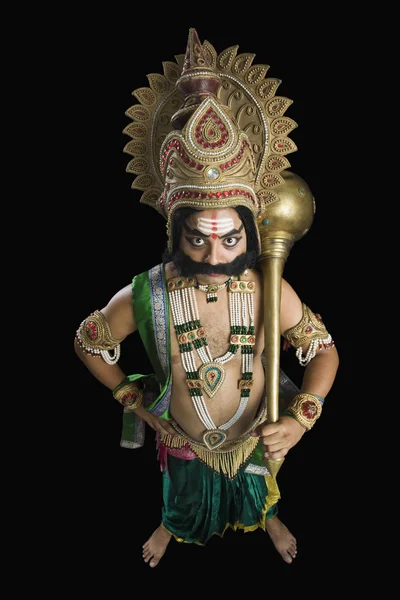 Man dressed-up as Ravana — Stock Photo, Image