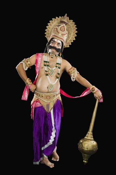 Artist dressed-up as Ravana — Stock Photo, Image