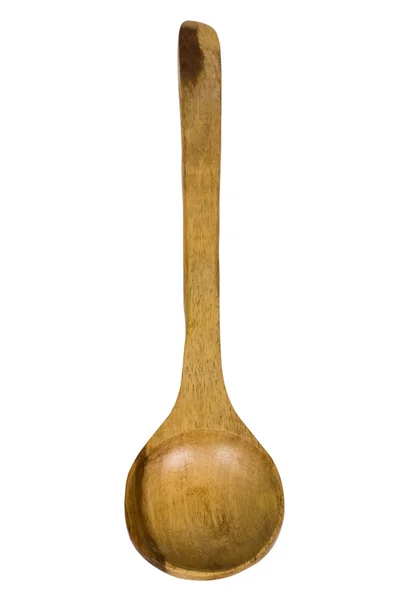 Primer plano de una cuchara de servir de madera — Foto de Stock