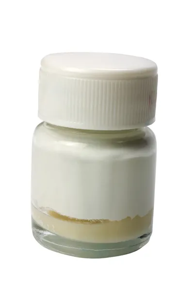 Close-up of a white watercolor bottle — Stock Photo, Image