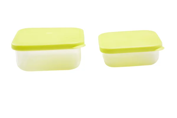 Close-up of two plastic containers — Stock Photo, Image
