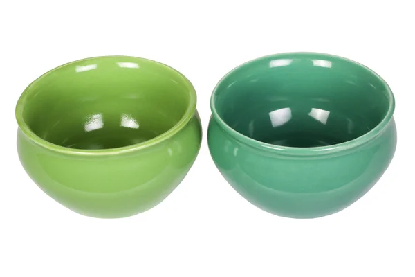Szczelnie-do góry dwie miski ceramiczne — Zdjęcie stockowe