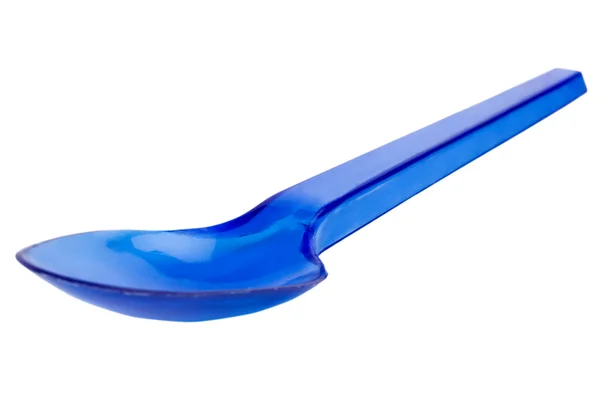 Primer plano de una cuchara de plástico — Foto de Stock