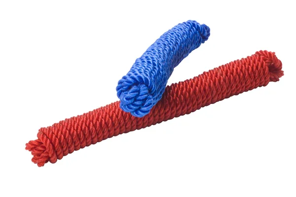 Close-up of two nylon rope bundles — Stock Photo, Image