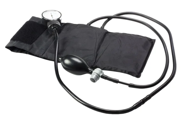 Primer plano de un manómetro de presión arterial —  Fotos de Stock