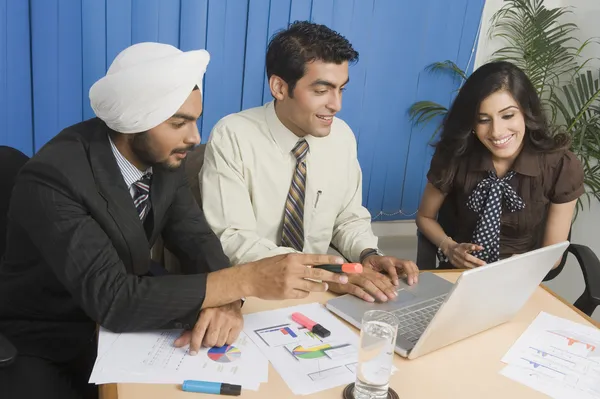 Business executives having a meeting in an office — Stock Photo, Image