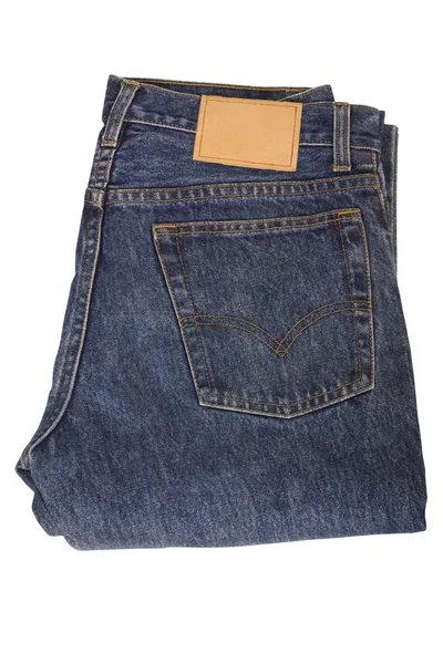 Primo piano di un jeans piegato — Foto Stock