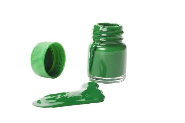 Farbe aus einer Aquarellflasche verschüttet — Stockfoto