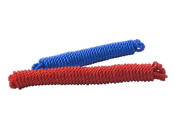 Close-up of two nylon rope bundles — Stock Photo, Image