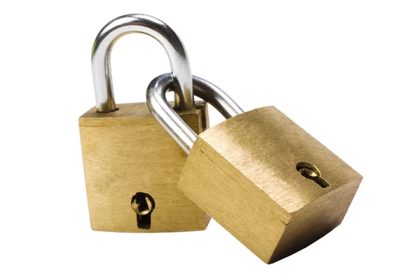 Close-up of attached padlocks — Stock Photo, Image