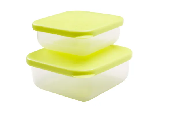 Close-up of two plastic containers — Stock Photo, Image