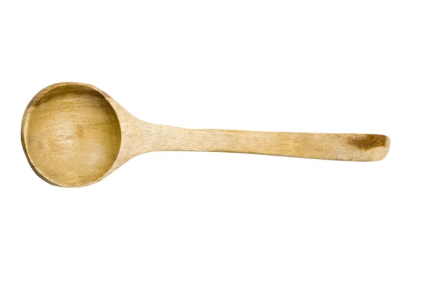 Primer plano de una cuchara de madera — Foto de Stock