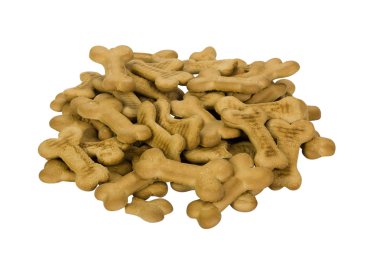 köpek bisküvileri yığını bir close-up