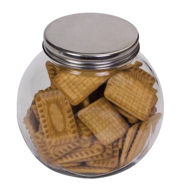 bisküvi ile dolu bir kavanoz Close-Up