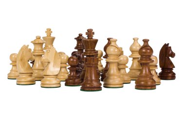 Close-up of chess pieces clipart