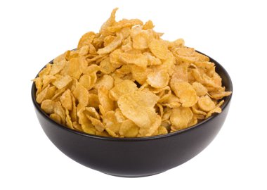 Close-up of a bowl of corn flakes clipart