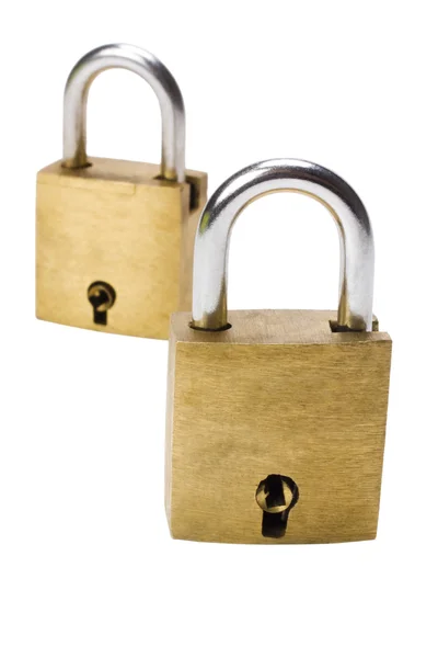 Close-up of attached padlocks — Stock Photo, Image
