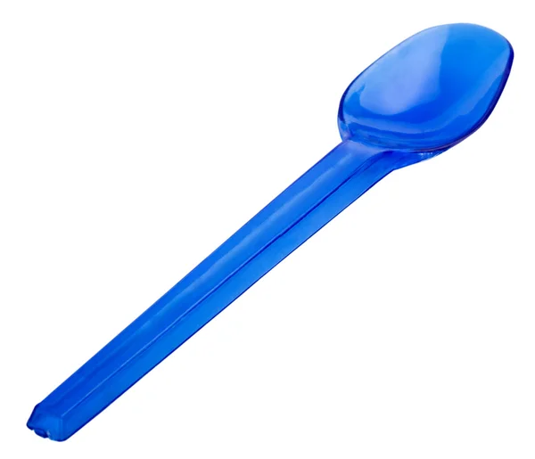 Primer plano de una cuchara de plástico — Foto de Stock