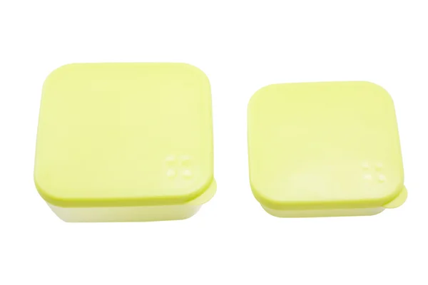 Close-up of two plastic containers — Stock Photo, Image